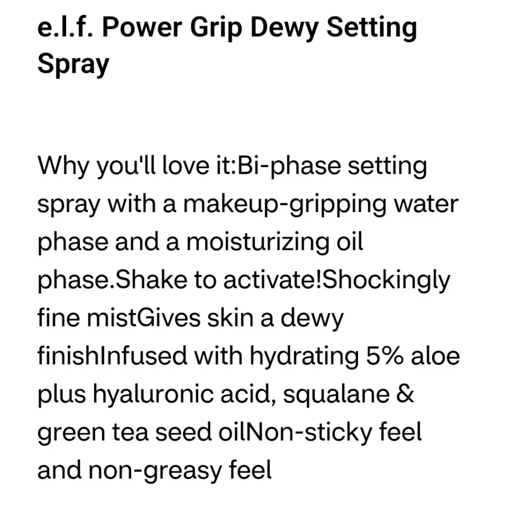 🔮3/$15 ELF Power Grip Dewy Setting Spray - Picture 6 of 7